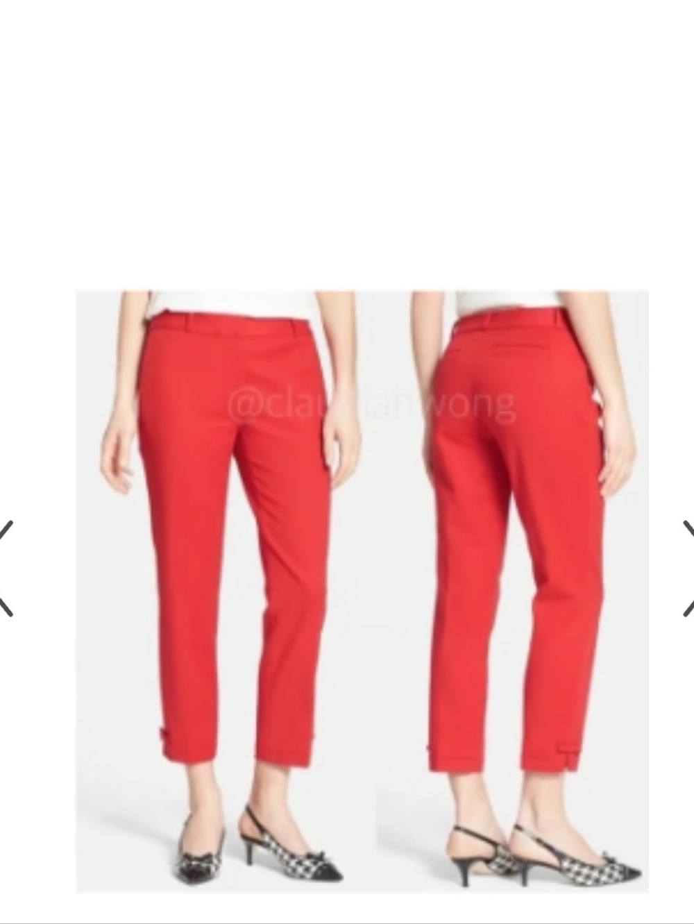 kate spade Coral-Red Woman's Dress Pants